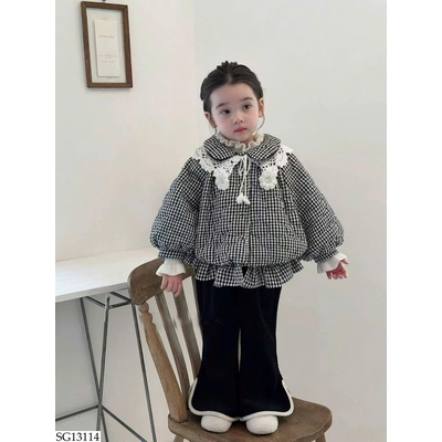 SG13114 SET ÁO KẺ PHỐI QUẦN CHO BÉ