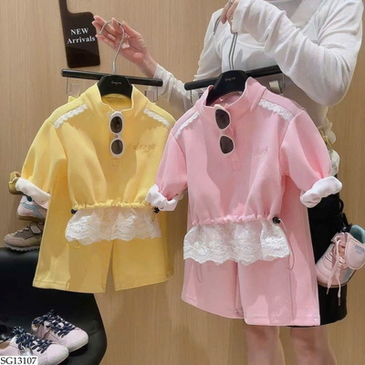 SG13107 BỘ NỈ PHỐI REN BG