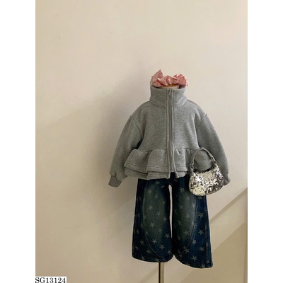 SG13124 ÁO KHOÁC LOE KÈM QUẦN JEAN NGÔI SAO