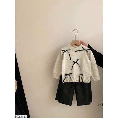 SG13121 ÁO LEN NƠ PHỐI QUẦN CHO BG