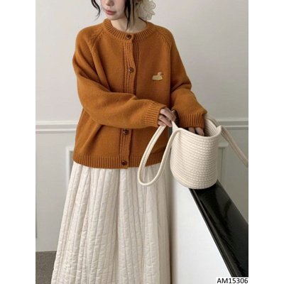 AM15306 ÁO CARDIGAN THÊU CÚN CHO NỮ