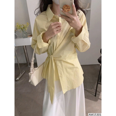 AM15301 ÁO SƠ MI THẮT EO