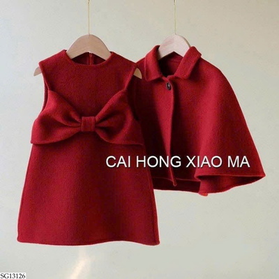 SG13126 BỘ VÁY ĐỎ CHO BÉ GÁI
