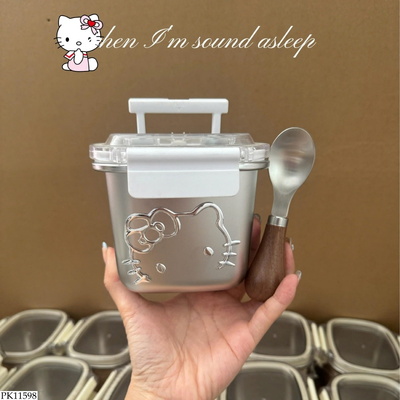 PK11598 HỘP ĐỰNG THỰC PHẨM HỌA TIẾT KITTY