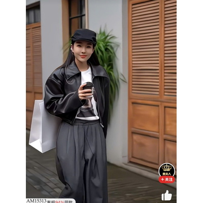 AM15313 ÁO KHOÁC DA CHO NỮ