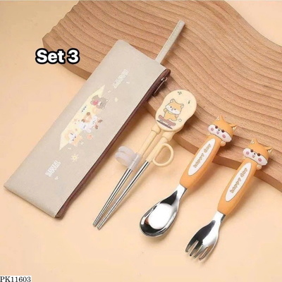 PK11603 SET MUỖNG NĨA KÈM ĐŨA CHO BÉ