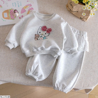 SG13148 BỘ NỈ KITTY CHO BÉ GÁI