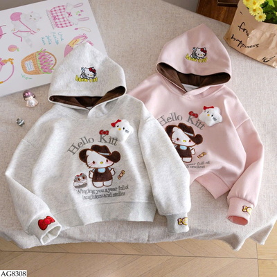 AG8308 ÁO NỈ KITTY CHO BÉ GÁI