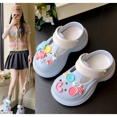 GM10781 DÉP SỤC CROCS ĐẾ CAO CHO NỮ