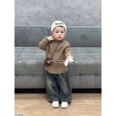 ST6658 SET ÁO LEN MIX QUẦN JEAN BT