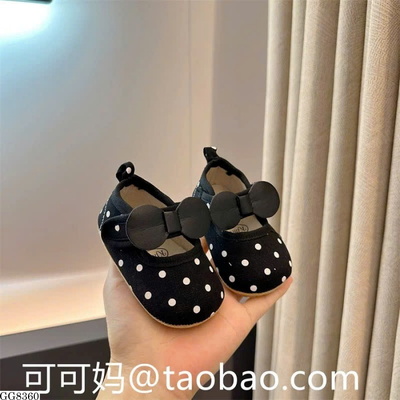 GG8360 GIÀY CÔNG CHUA NƠ CHẤM BI