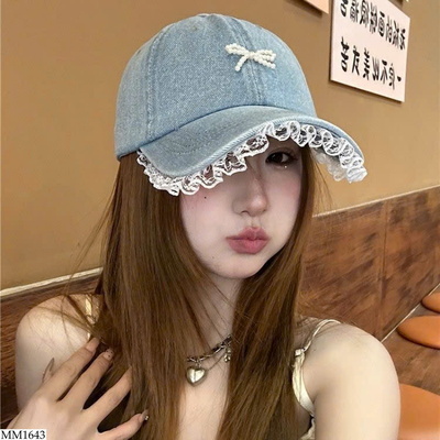 MM1643 MŨ LƯỠI TRAI NƠ VIỀN REN CHO NỮ
