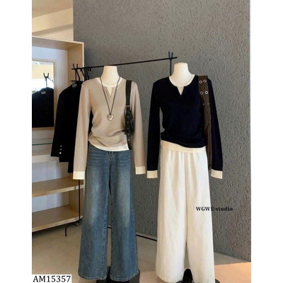 AM15357 ÁO DÀI TAY GIẢ 2 MẢNH W.G.W.E
