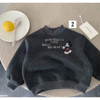 A3528 ÁO SWEATER CỔ TRÒN CHUỘT MICKEY