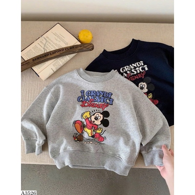 A3526 ÁO SWEATER CỔ TRÒN CHUỘT MICKY