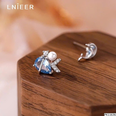 PK11636 BÔNG TAI CÁ HEO MAY MẮN NHÀ LNIEER