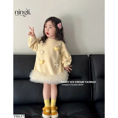 V8637 VÁY NỈ PHỐI TUTU NINGLI