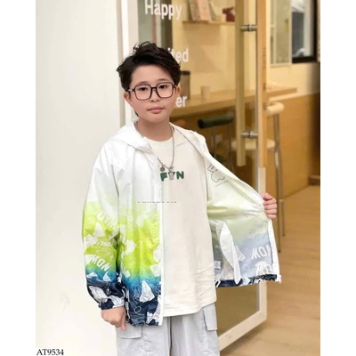 AT9534 ÁO KHOÁC GIÓ HỌA TIẾT CHO BÉ
