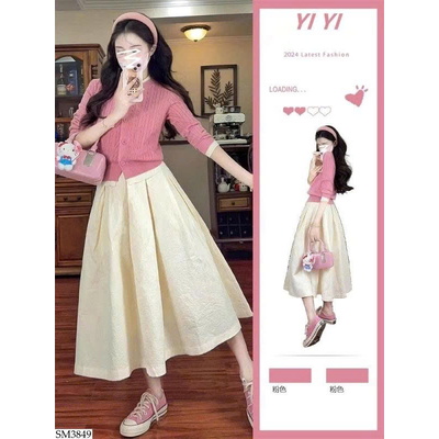 SM3849 SET ÁO CARDIGAN MIX CV DÁNG DÀI