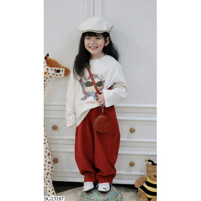SG13187 SET ÁO MÈO MIX QUẦN SUÔNG CHO BÉ