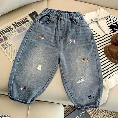 QT4660 QUẦN JEAN THÊU CHO BÉ