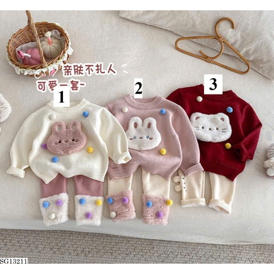 SG13211 SET ĐỒ THU ĐÔNG HÌNH THỎ LÔNG
