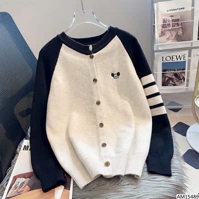 AM15489 ÁO LEN PHỐI MÀU MICKEY NỮ