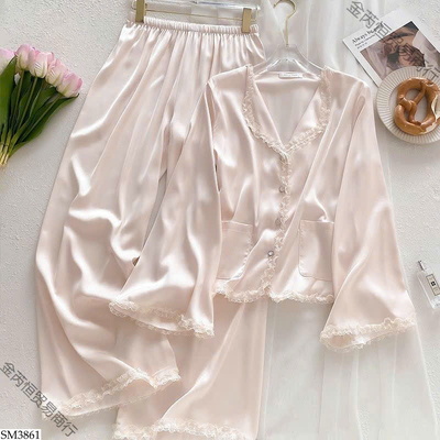 SM3861 BỘ PIJAMA PHỐI REN NỮ
