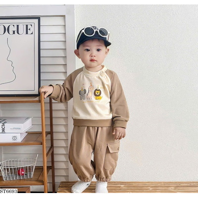 ST6693 SET NỈ THU ĐÔNG HÌNH ĐỘNG VẬT BÉ TRAI