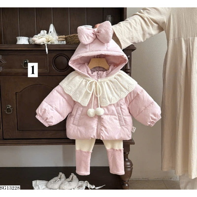 SG13228 SET ĐỒ MÙA ĐÔNG ÁO MŨ NƠ CHO BÉ