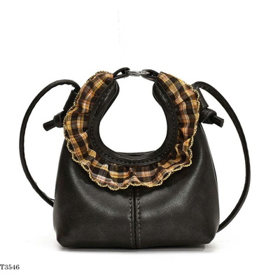 T3546 TÚI ĐEO CHÉO PHỐI KẺ CARO BÉ GÁI