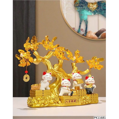 PK11681 SET CÂY VÀ MÈO MAY MẮN