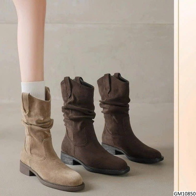GM10850 BOOT DA LỘN CỔ NHÚN QC