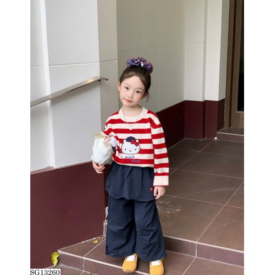 SG13260  SET THU ĐÔNG ÁO KẺ SỌC QUẦN YẾM
