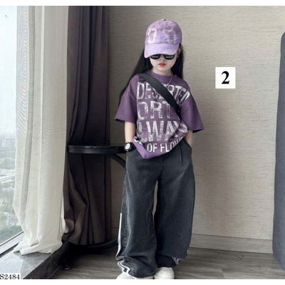 S2484 SET ÁO THUN QUẦN JEANS CÁ TÍNH