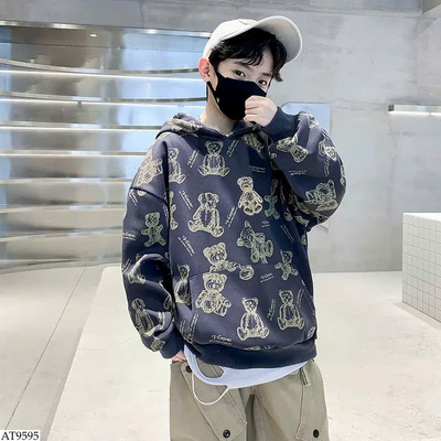 AT9595 ÁO NỈ HOODIE GẤU BÉ TRAI