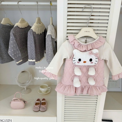 SG13251 SET ÁO VÁY KITTY CHO BG
