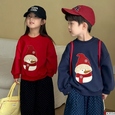 A3554 ÁO NỈ NGƯỜI TUYẾT NOEL CHO BÉ