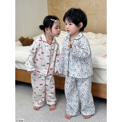 S2486 BỘ PIJAMA HỌA TIẾT CHO BÉ