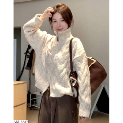 AM15537 ÁO KHOÁC CARDIGAN KHÓA KÉO 2 CHIỀU