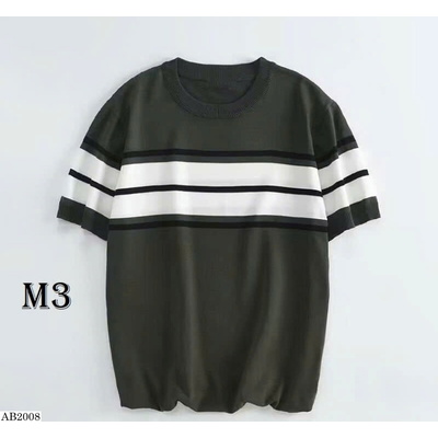 AB2008 ÁO THUN KẺ SỌC NGANG NAM