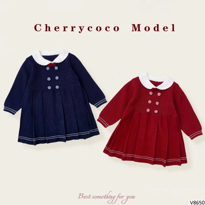 V8650 VÁY LEN CÔNG CHÚA CHERRY COCO