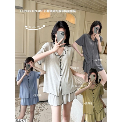 SM3875 BỘ NGỦ COTTON CỘC TAY 