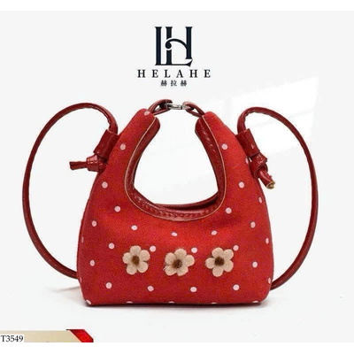T3549 TÚI XÁCH HOA CHẤM BI