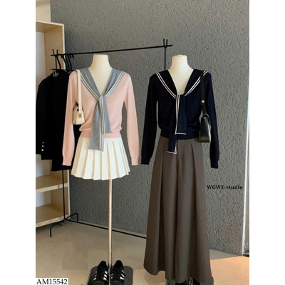 AM15542 ÁO DÀI TAY CỔ THỦY THỦ W.G.W.E