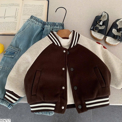 ST6717 SET ÁO KHOÁC BOMBER MIX QUẦN JEAN BO GẤU