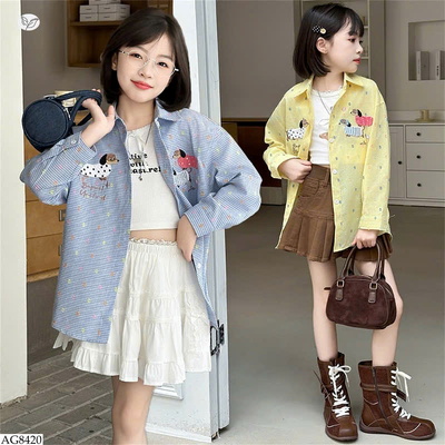 AG8420 ÁO SƠ MI HÌNH CÚN BG