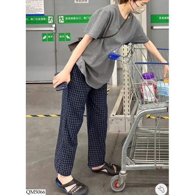 QM5066 QUẦN SUÔNG KẺ CARO MICKEY