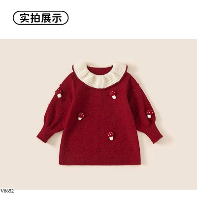 V8652 VÁY LEN NẤM ĐỎ BABYCITY