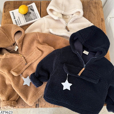 AT9623 ÁO HOODIE NỈ LÔNG NGÔI SAO